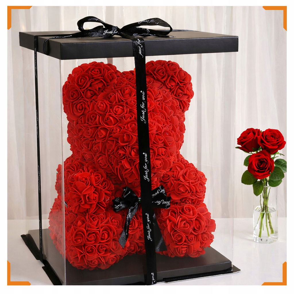 Miś Pluszowy Walentynkowy 25cm Różany Prezent Na Walentynki Urodziny Misiek